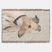 Greyhoundschildering - Cute Original Dog Art Deken (Voorkant)