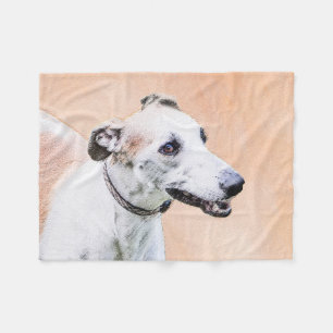 Greyhoundschildering - Cute Original Dog Art Fleece Deken