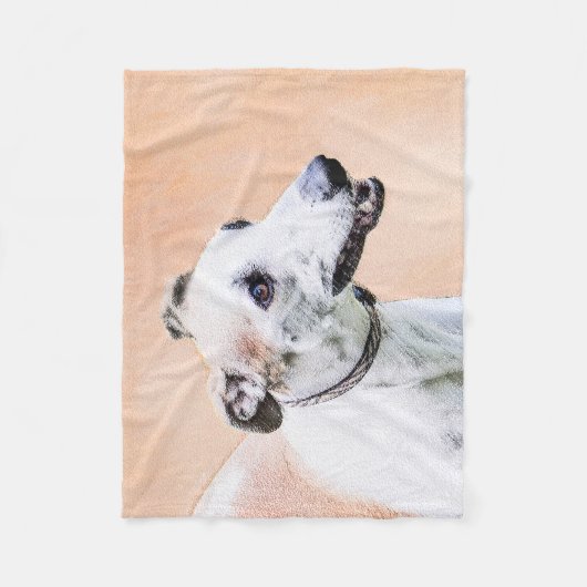 Greyhoundschildering - Cute Original Dog Art Fleece Deken (Voorkant)