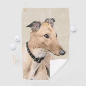 Greyhoundschildering - Cute Original Dog Art Golfhanddoek (Insitu)
