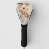 Greyhoundschildering - Cute Original Dog Art Golfheadcover (Voorkant)