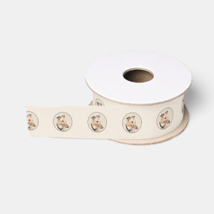 Greyhoundschildering - Cute Original Dog Art Grosgrain Lint