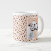Greyhoundschildering - Cute Original Dog Art Grote Koffiekop (Voorkant rechts)