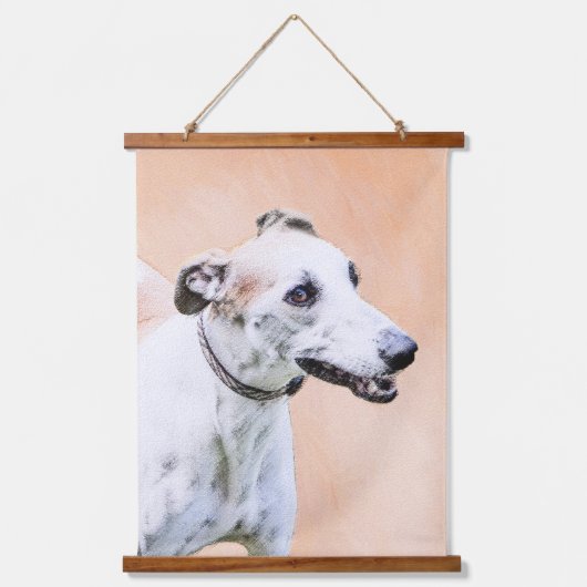 Greyhoundschildering - Cute Original Dog Art Hangend Wandkleed (Voorkant)