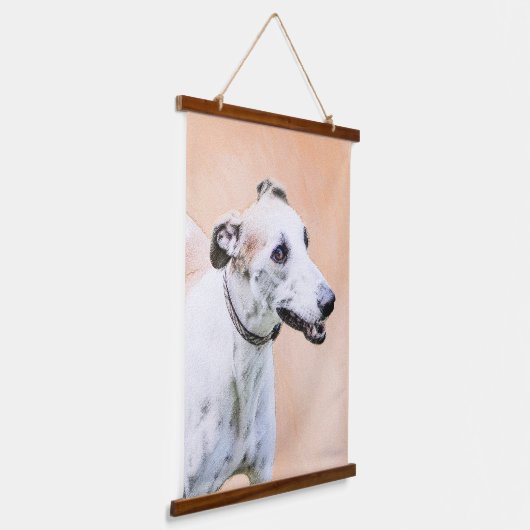 Greyhoundschildering - Cute Original Dog Art Hangend Wandkleed (Gebogen)
