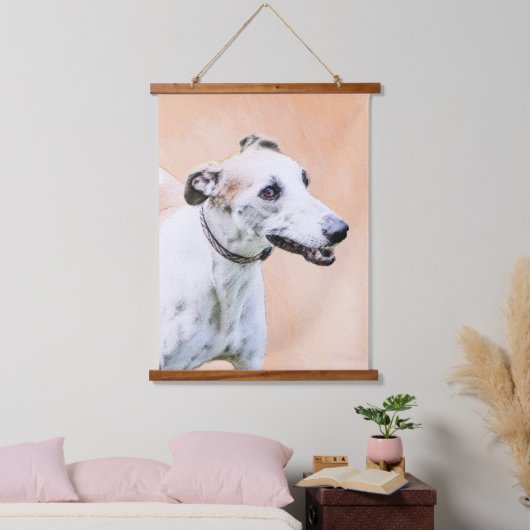Greyhoundschildering - Cute Original Dog Art Hangend Wandkleed (Slaapkamer)
