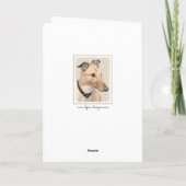 Greyhoundschildering - Cute Original Dog Art Kaart (Achterkant)