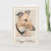 Greyhoundschildering - Cute Original Dog Art Kaart (Voorkant)