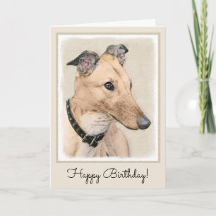 Greyhoundschildering - Cute Original Dog Art Kaart