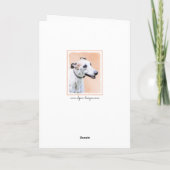 Greyhoundschildering - Cute Original Dog Art Kaart (Achterkant)