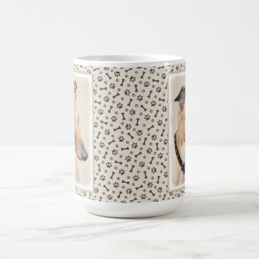 Greyhoundschildering - Cute Original Dog Art Koffiemok (Center)