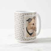 Greyhoundschildering - Cute Original Dog Art Koffiemok (Voorkant rechts)