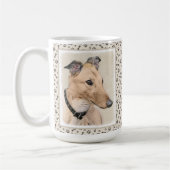 Greyhoundschildering - Cute Original Dog Art Koffiemok (Links)