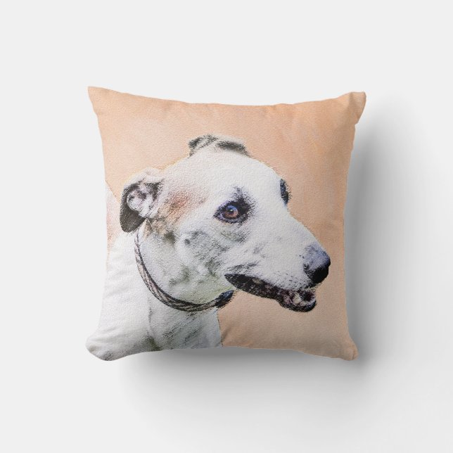 Greyhoundschildering - Cute Original Dog Art Kussen (Voorkant)