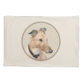 Greyhoundschildering - Cute Original Dog Art Kussensloop (Achterkant)