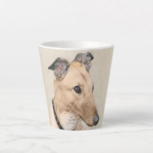 Greyhoundschildering - Cute Original Dog Art Latte Mok