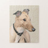 Greyhoundschildering - Cute Original Dog Art Legpuzzel (Verticaal)