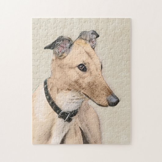 Greyhoundschildering - Cute Original Dog Art Legpuzzel (Verticaal)