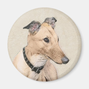Greyhoundschildering - Cute Original Dog Art Magneet