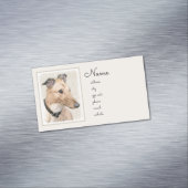 Greyhoundschildering - Cute Original Dog Art Magnetisch Visitekaartje (Voorbeeld)