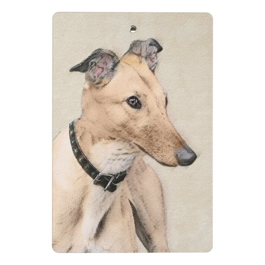 Greyhoundschildering - Cute Original Dog Art Mini Klembord (Achterkant)