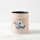 Greyhoundschildering - Cute Original Dog Art Mok (Midden)