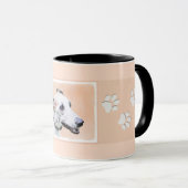 Greyhoundschildering - Cute Original Dog Art Mok (Voorkant rechts)