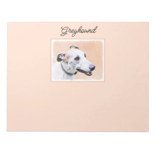 Greyhoundschildering - Cute Original Dog Art Notitieblok