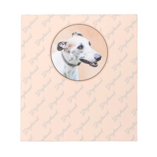 Greyhoundschildering - Cute Original Dog Art Notitieblok