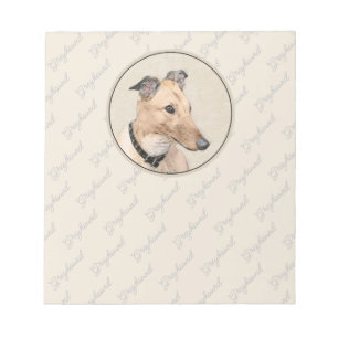 Greyhoundschildering - Cute Original Dog Art Notitieblok
