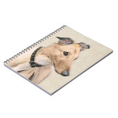 Greyhoundschildering - Cute Original Dog Art Notitieboek (Linkerzijde)