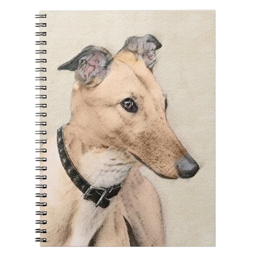 Greyhoundschildering - Cute Original Dog Art Notitieboek (Voorkant)