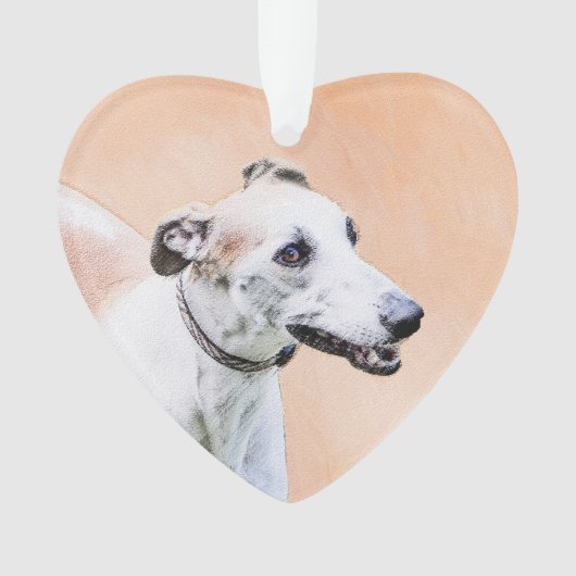 Greyhoundschildering - Cute Original Dog Art Ornament (voorkant)