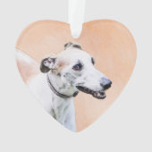 Greyhoundschildering - Cute Original Dog Art Ornament (achterkant)