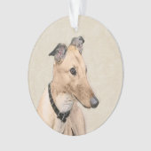 Greyhoundschildering - Cute Original Dog Art Ornament (voorkant)