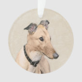 Greyhoundschildering - Cute Original Dog Art Ornament (voorkant)