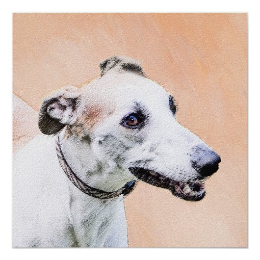 Greyhoundschildering - Cute Original Dog Art Perfect Poster (Voorkant)