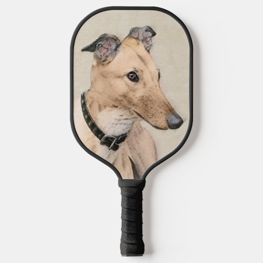 Greyhoundschildering - Cute Original Dog Art Pickleball Paddle (Voorkant)