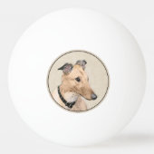 Greyhoundschildering - Cute Original Dog Art Pingpongbal (Achterkant)