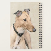 Greyhoundschildering - Cute Original Dog Art Planner (Achterkant)