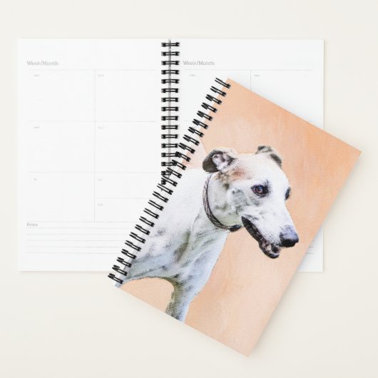 Greyhoundschildering - Cute Original Dog Art Planner (Display)