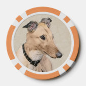 Greyhoundschildering - Cute Original Dog Art Poker Chips (Achterkant)