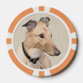 Greyhoundschildering - Cute Original Dog Art Poker Chips (Voorkant)