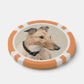 Greyhoundschildering - Cute Original Dog Art Poker Chips (Enkel)