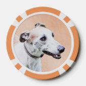 Greyhoundschildering - Cute Original Dog Art Poker Chips (Achterkant)