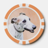 Greyhoundschildering - Cute Original Dog Art Poker Chips (Voorkant)