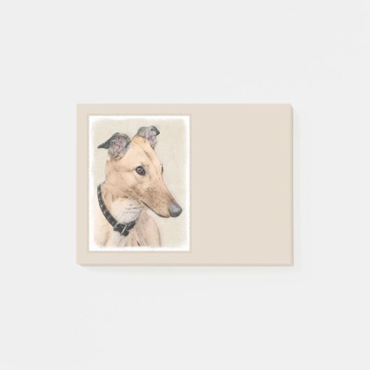 Greyhoundschildering - Cute Original Dog Art Post-it® Notes (Voorkant)