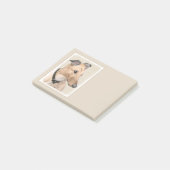 Greyhoundschildering - Cute Original Dog Art Post-it® Notes (Schuin)