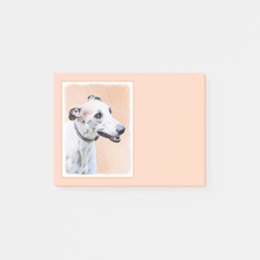 Greyhoundschildering - Cute Original Dog Art Post-it® Notes (Voorkant)