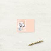 Greyhoundschildering - Cute Original Dog Art Post-it® Notes (Op bureau)
